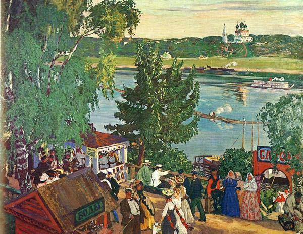 Boris Kustodiev Promenade Along Volga River china oil painting image